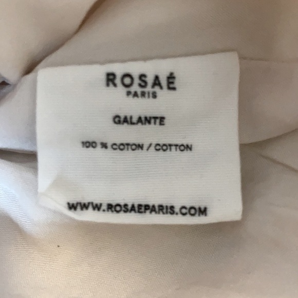 Rosaé Paris White Cotton Embroidered Blouse Size 36 - Picture 6 of 7